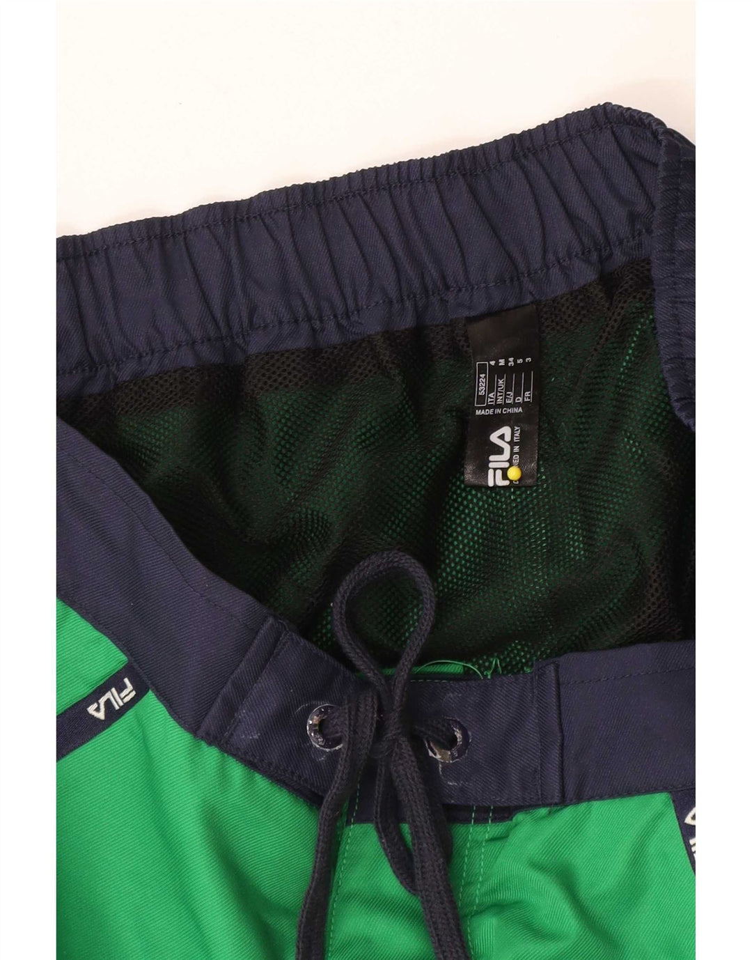 Fila Short de Bain Graphique Homme Vert Moyen Colourblock Polyester