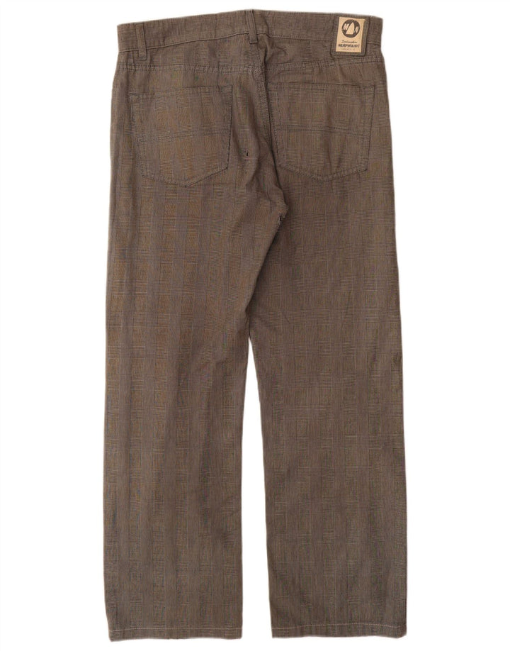 MURPHY & NYE Pantalon décontracté droit pour homme W33 L30 Gris pied-de-poule