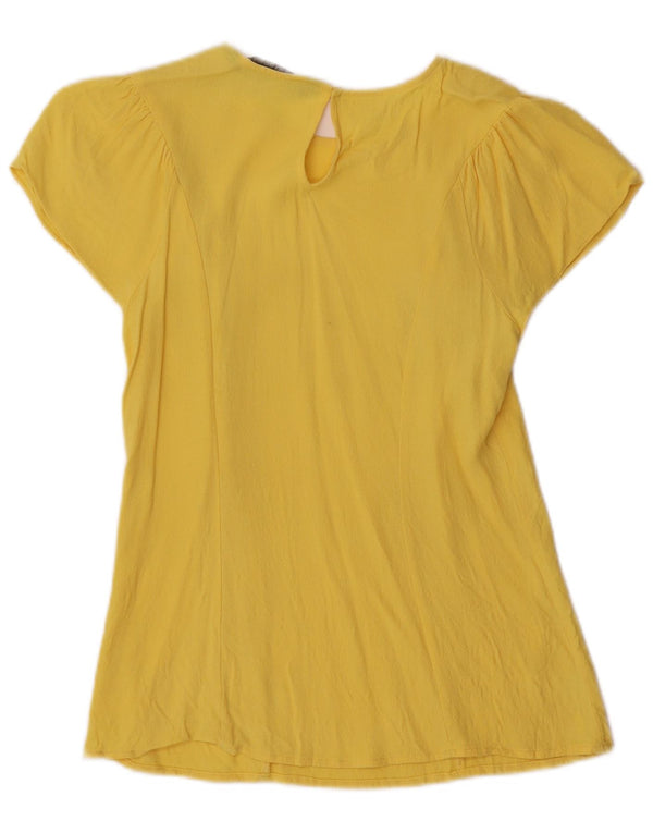 Zara Chemisier Femme UK 10 Petit Jaune
