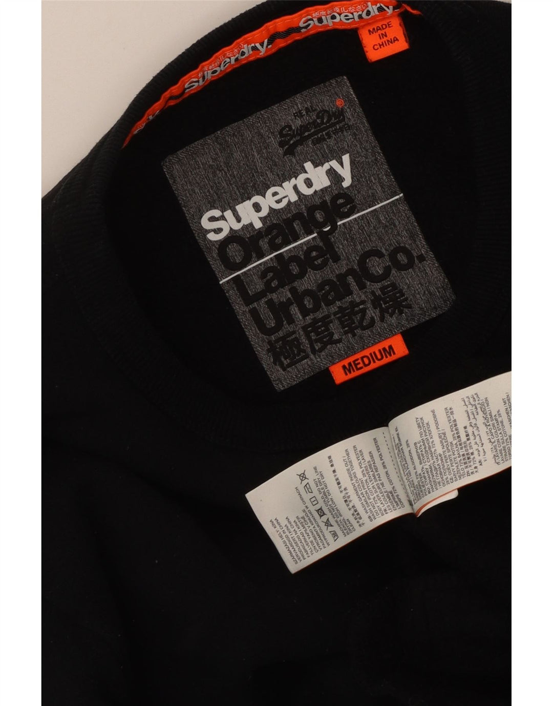 Superdry Sweat-shirt en coton noir moyen pour homme