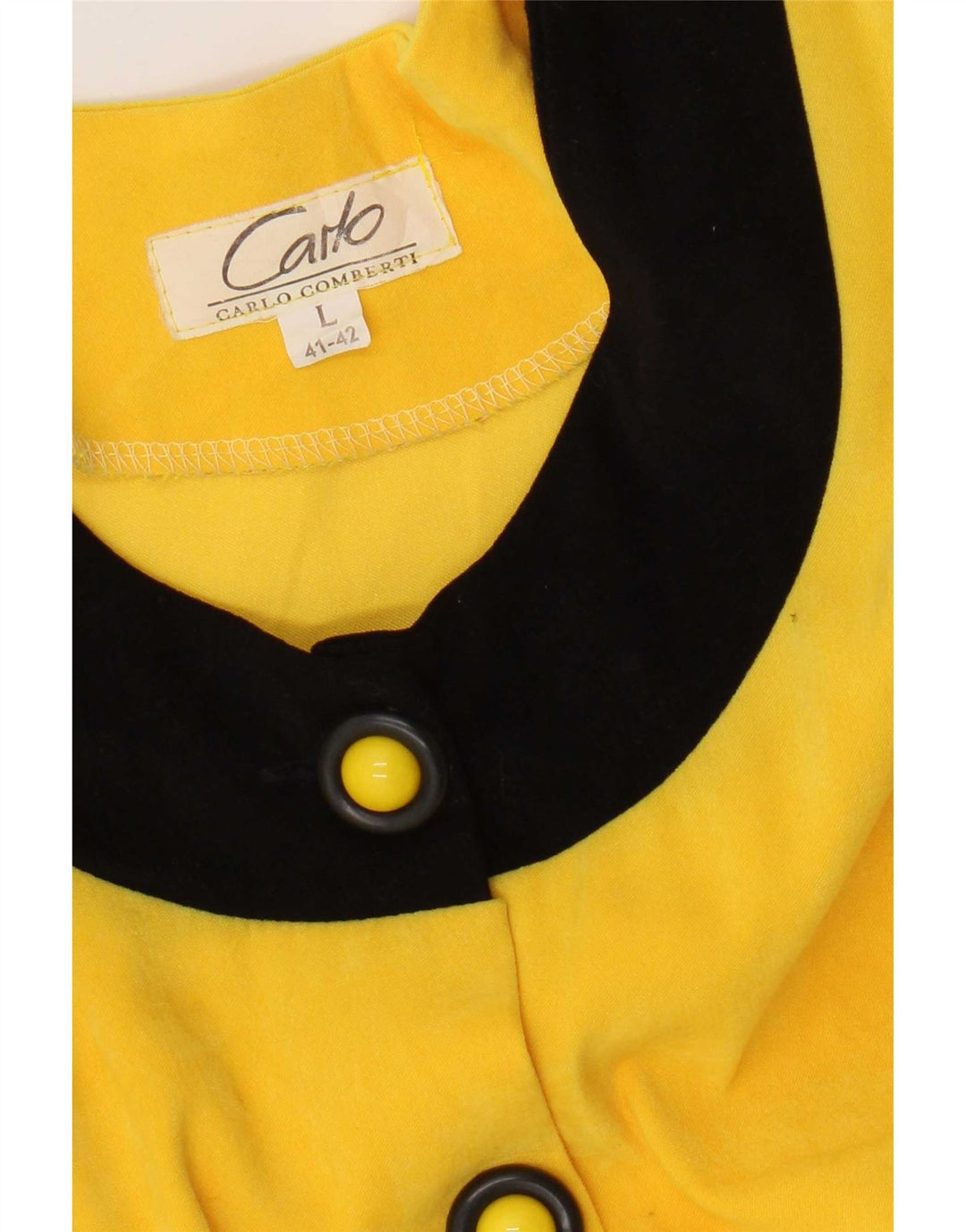 Carlo Comberti Veste Blazer 5 Boutons pour Femme UK 14 Grand Jaune Colorblock