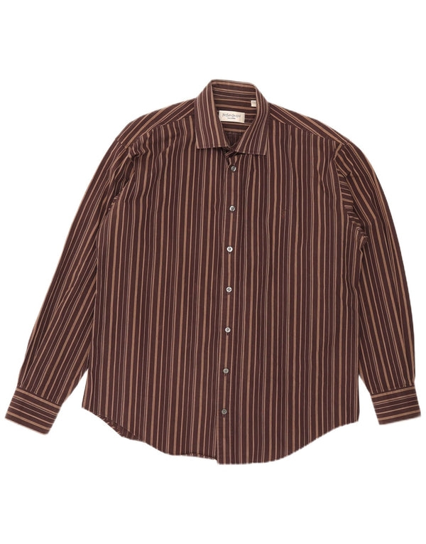 Yves Saint Laurent Chemise Homme Large Coton Rayé Marron