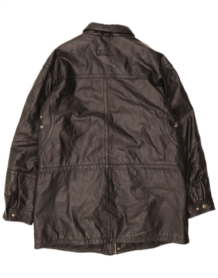 M. Flues Veste en cuir pour homme UK 40 Large Noir