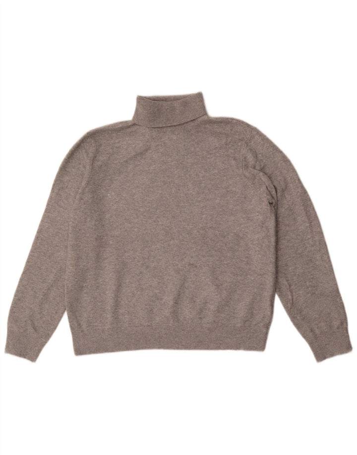Marks & Spencer Pull Col Roulé Homme Gris Moyen Polyester