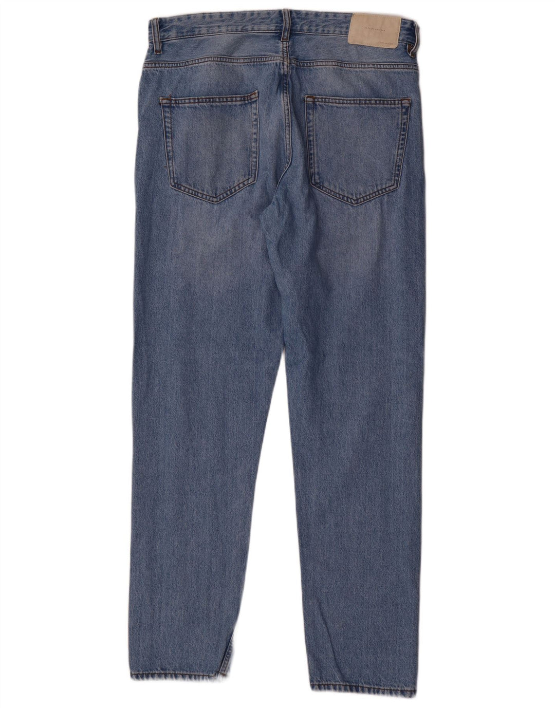 Zara Jean droit pour homme EU 42 Large W32 L32 Bleu Coton