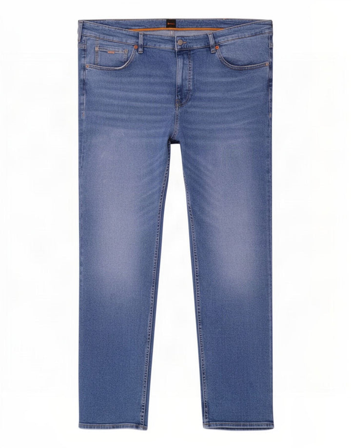 Hugo Boss Jean droit W44 L32 bleu coton homme