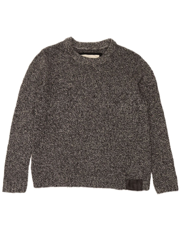 Superdry Pull col bateau pour femme UK 20 2XL Laine mouchetée gris