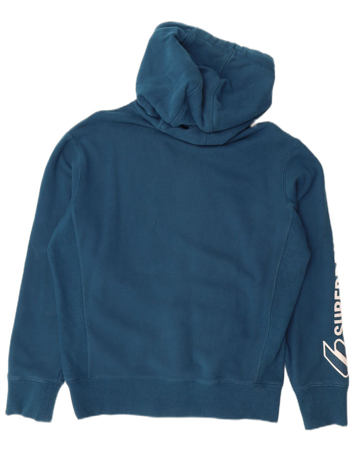SUPERDRY Pull à capuche graphique pour hommes, petit coton bleu