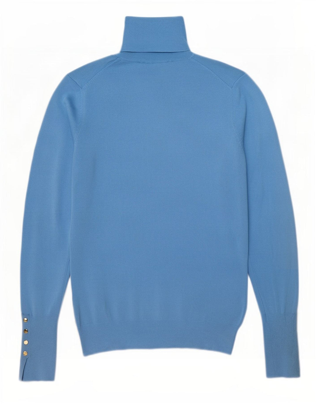 Zara Pull col roulé pour femme UK 12 Bleu moyen Viscose