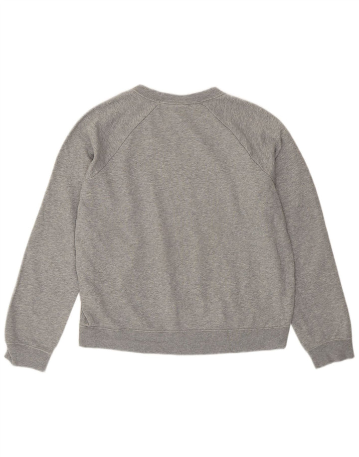 Nike Womens Loose Fit Sweatshirt Jumper UK 12 Gris Moyen Coton