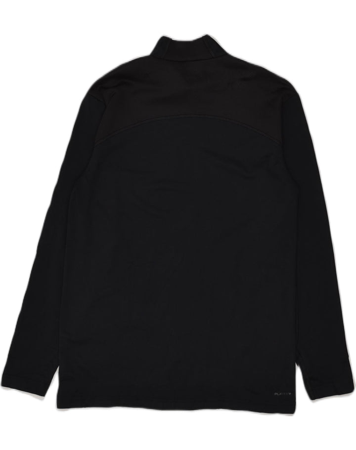 REEBOK Mens Top Long Sleeve Medium Black Polyester | Vintage Reebok | Thrift | Second-Hand Reebok | Used Clothing | Messina Hembry 