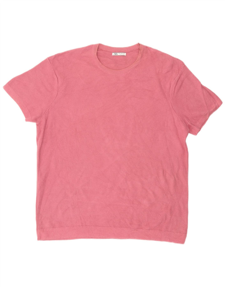 Zara T-Shirt Homme Top XL Rose