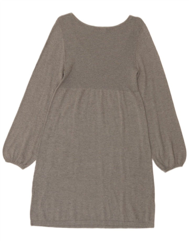 Oasis Robe pull pour femme UK 14 Large Gris Coton