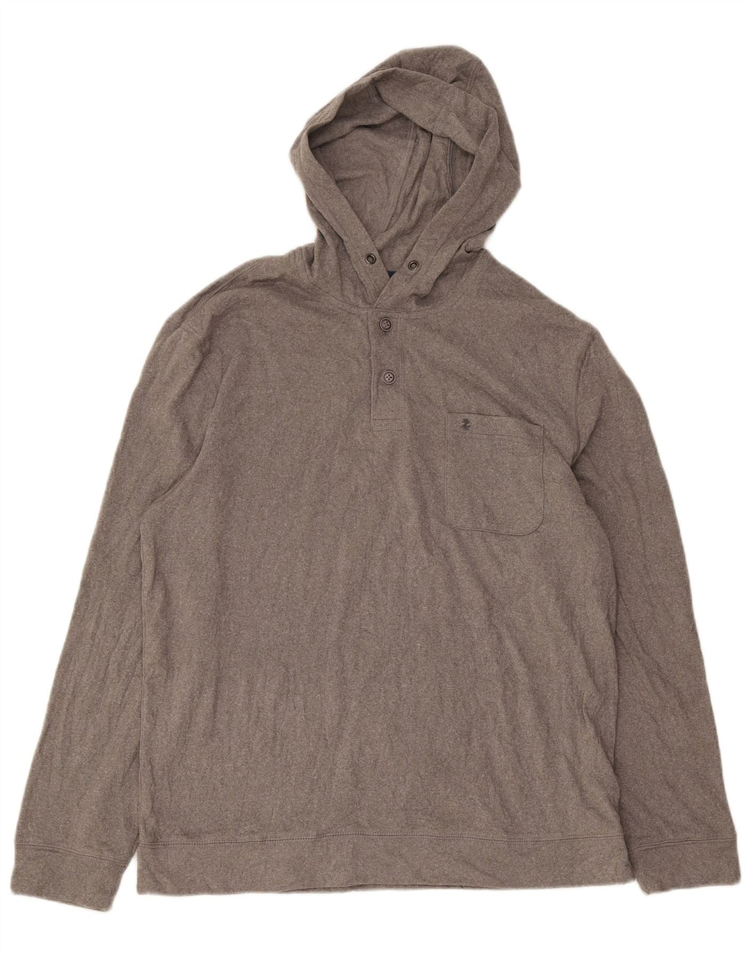 IZOD Pull à capuche pour homme Salt Water Large Gris Polyester