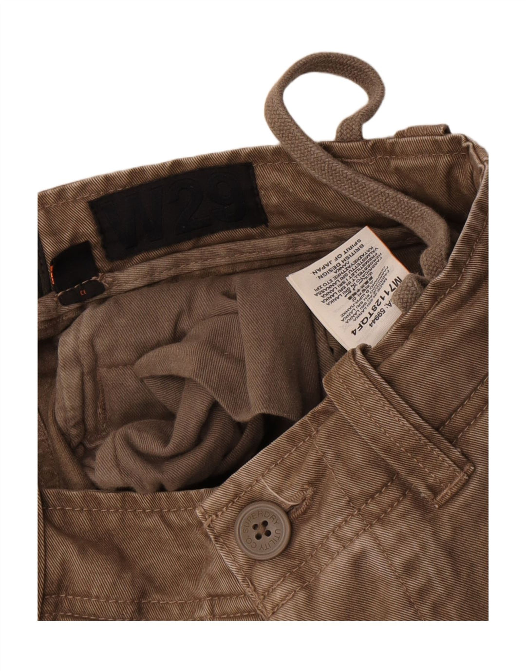 Superdry Short Cargo W29 Petit Marron Coton Homme