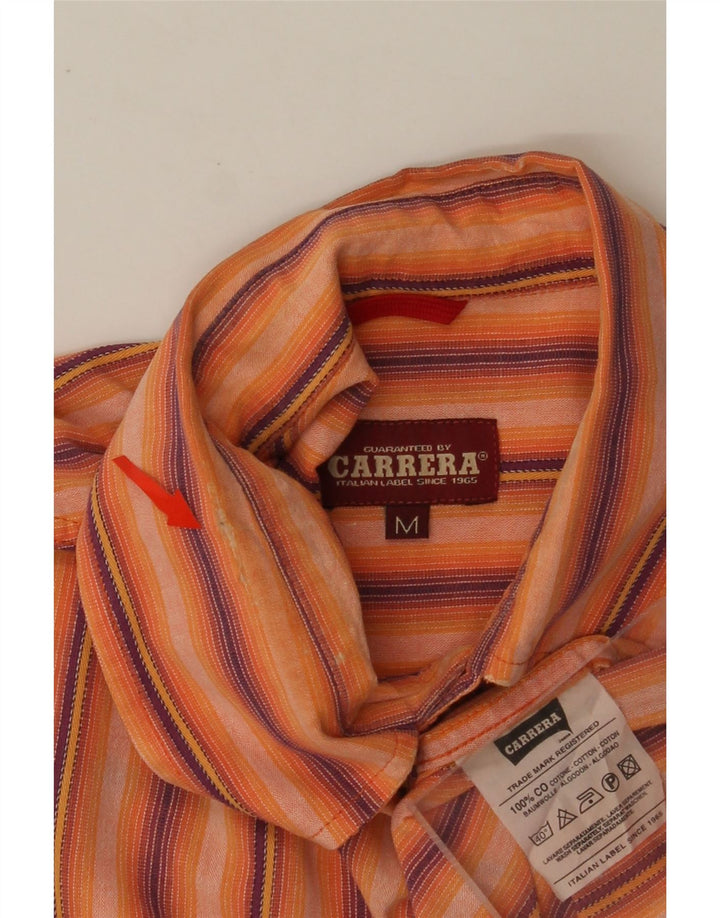 CARRERA Chemise Homme Rayé Orange Moyen Coton