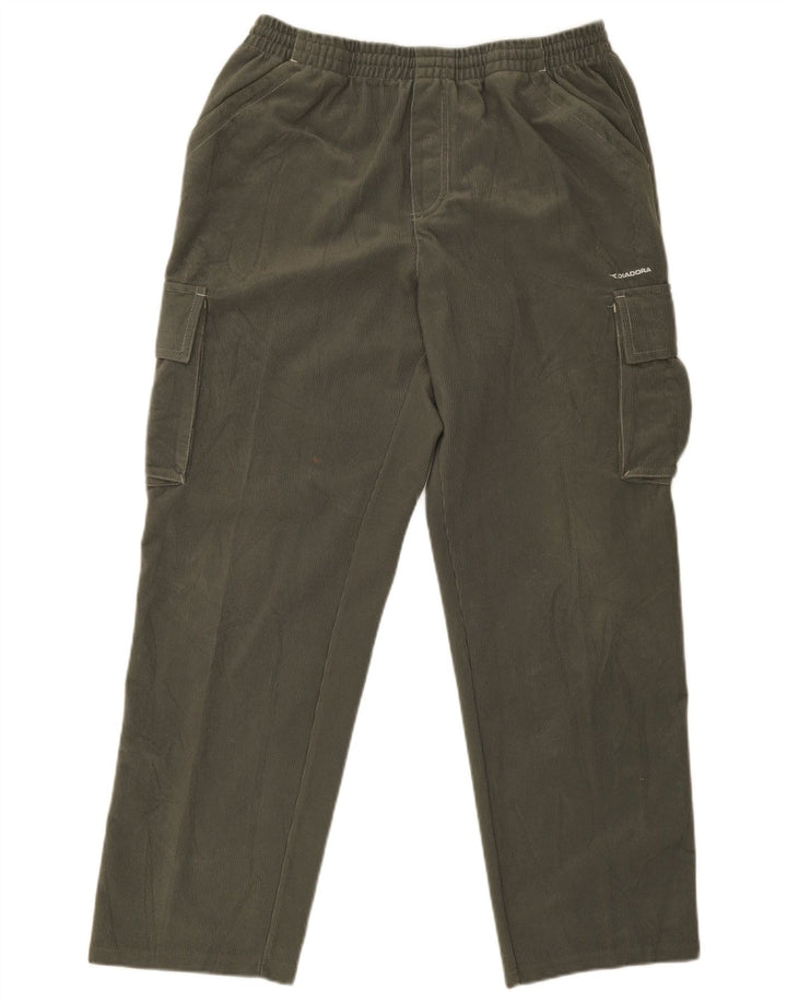 Diadora Pantalon de survêtement cargo pour homme UK 42 Large Kaki Polyester