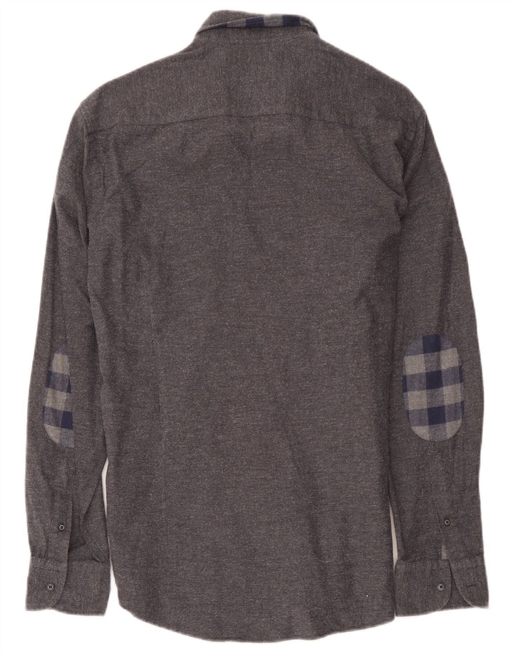 Massimo Dutti Chemise Homme Grand Gris Chevrons