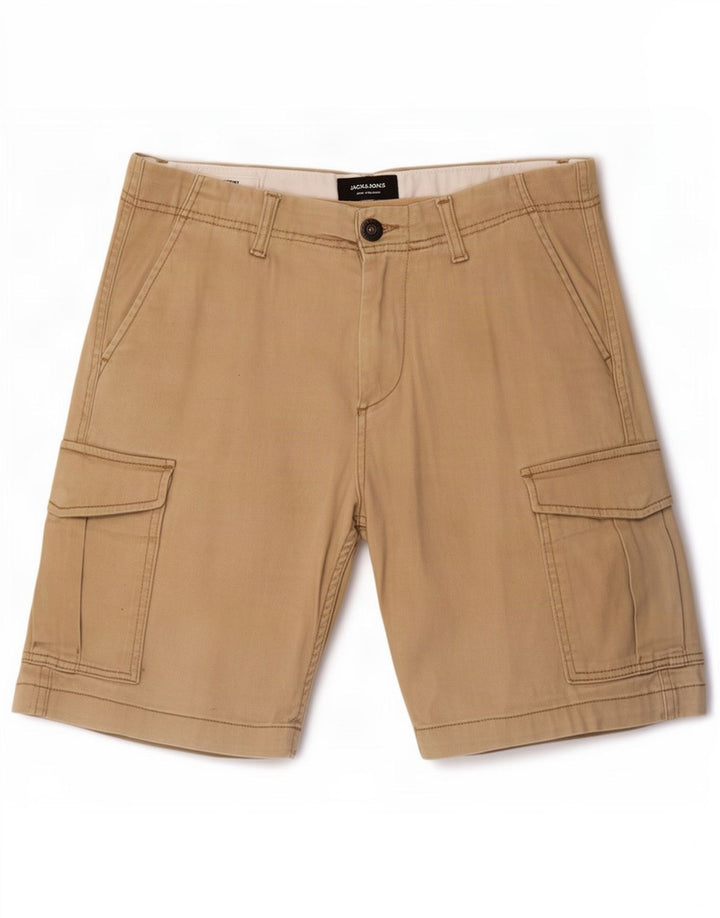 Jack & Jones Short Cargo Homme Petit W32 Coton Beige