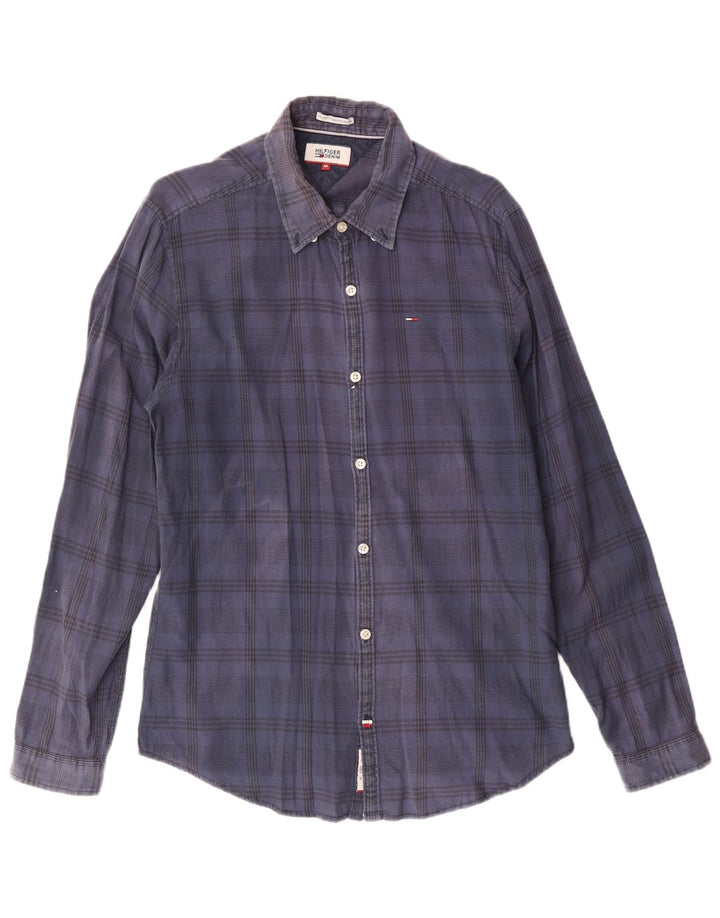 Tommy Hilfiger Chemise Homme Bleu Marine Moyen Carreaux Coton