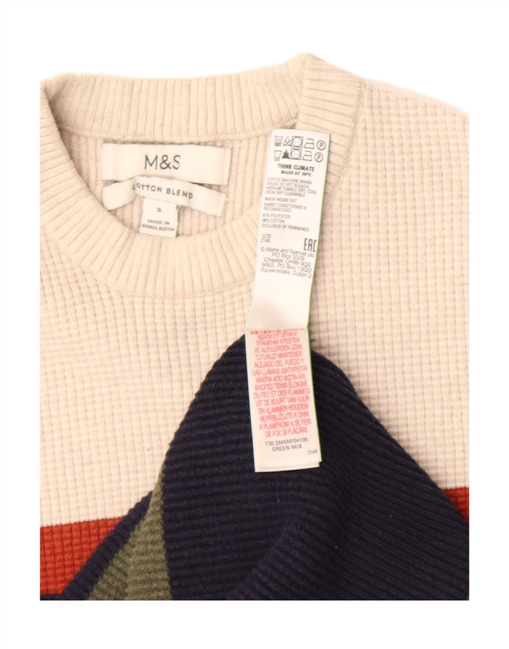 Marks & Spencer Pull ras du cou pour femme UK 10 Small Multicolore