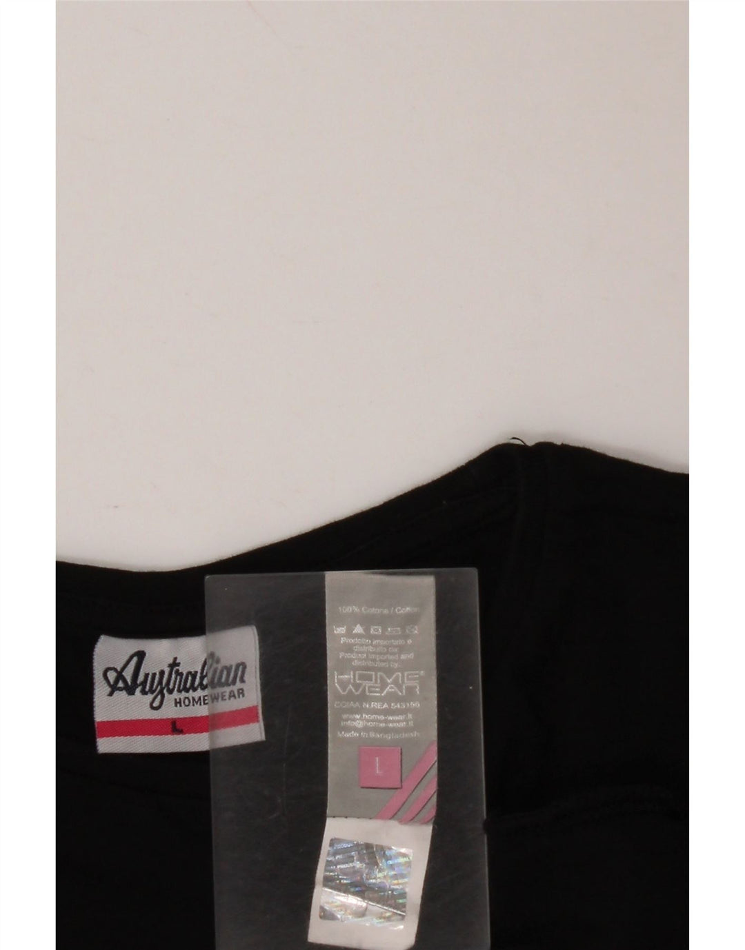 AUSTRALIAN L'ALPINA T-Shirt Femme Top UK 16 Large Noir Coton