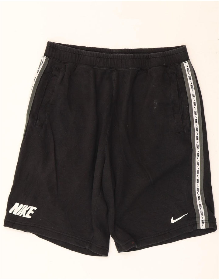 Nike Short de sport graphique pour homme en coton color block Noir Taille L