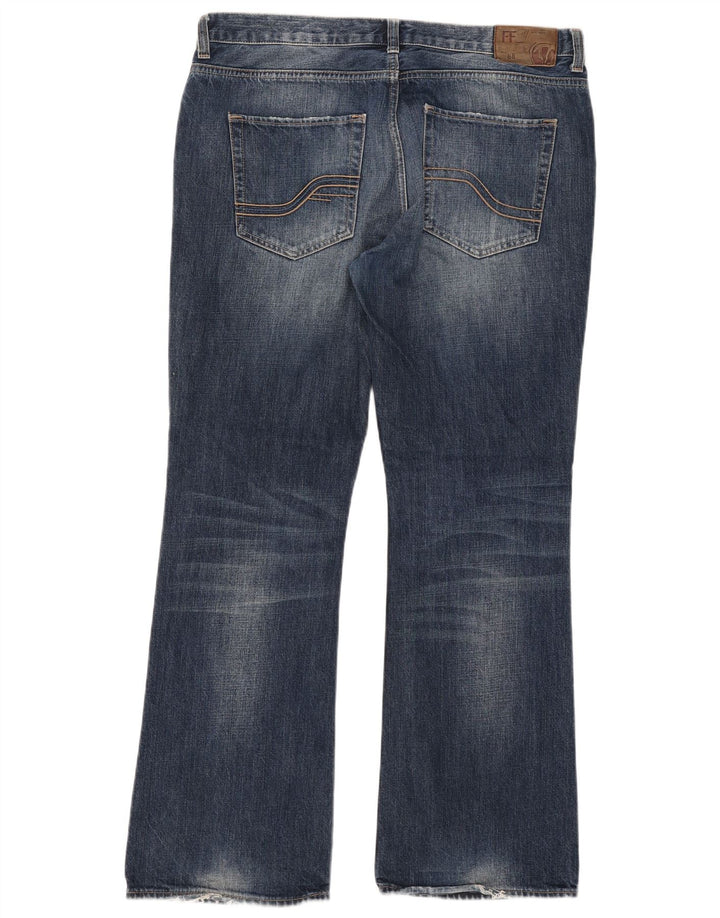 Fat Face Jean Bootcut Homme W36 L32 Bleu Marine Coton