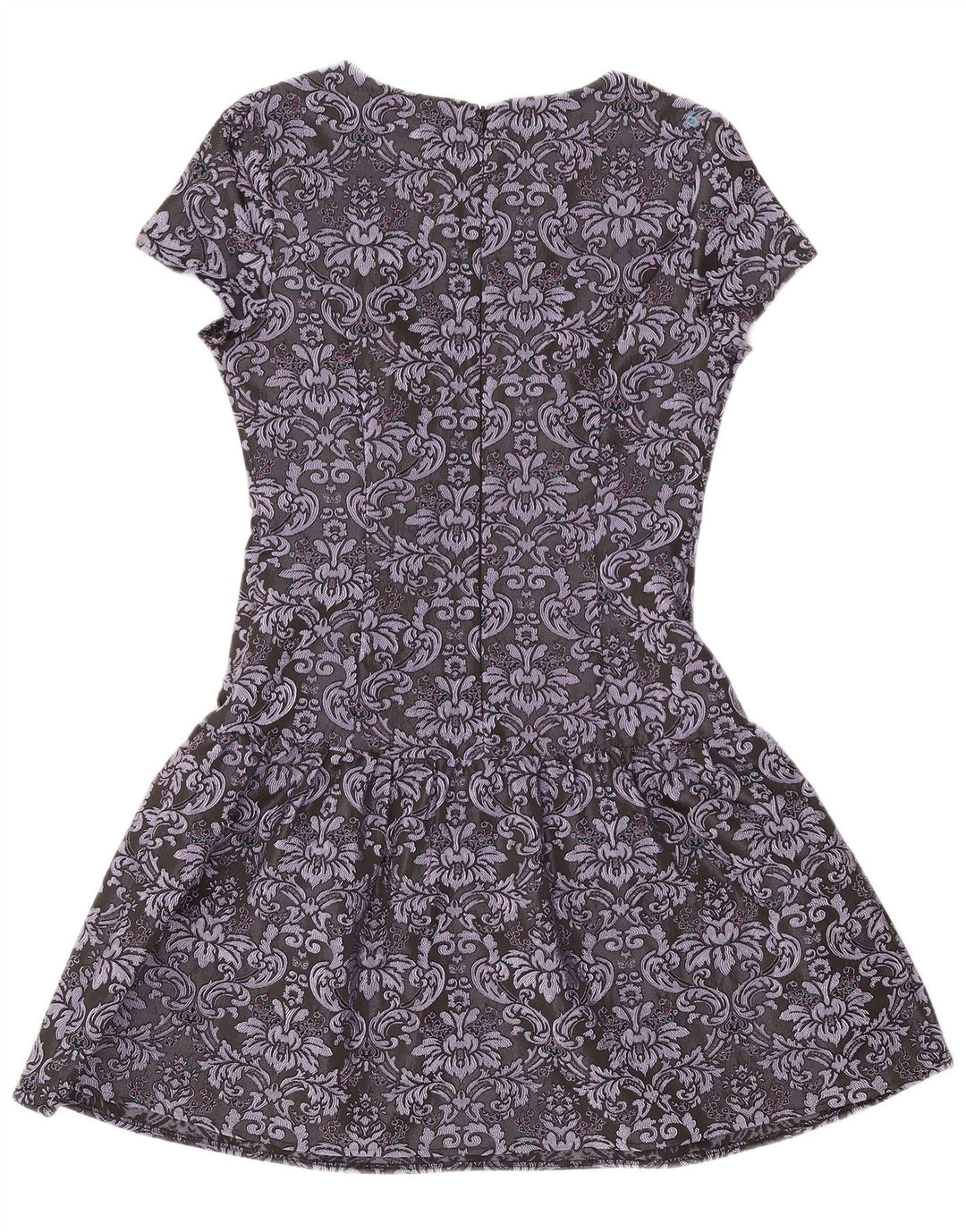 Monsoon Robe trapèze pour femme UK 10 Petit Gris Paisley Polyester