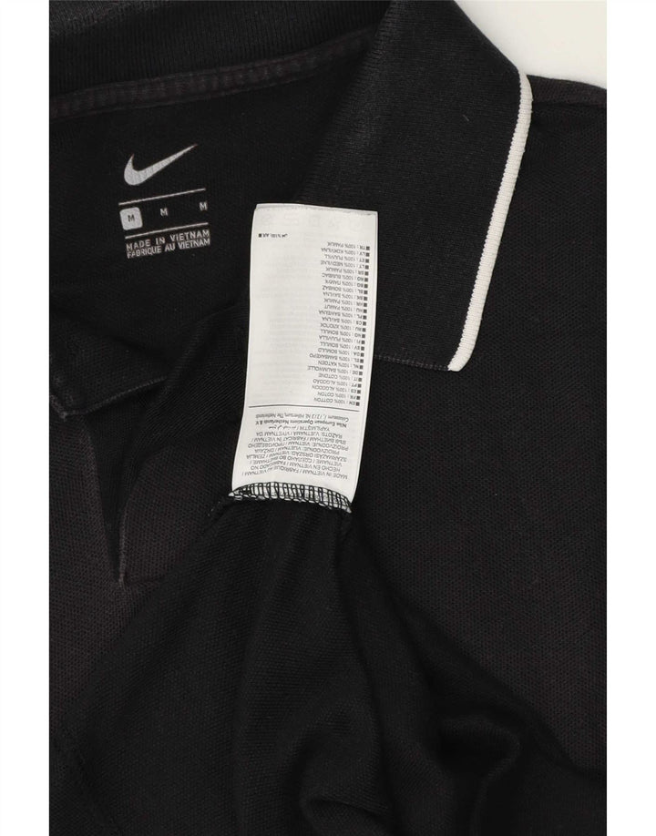 Polo Nike Homme En Coton Rayé Noir Moyen