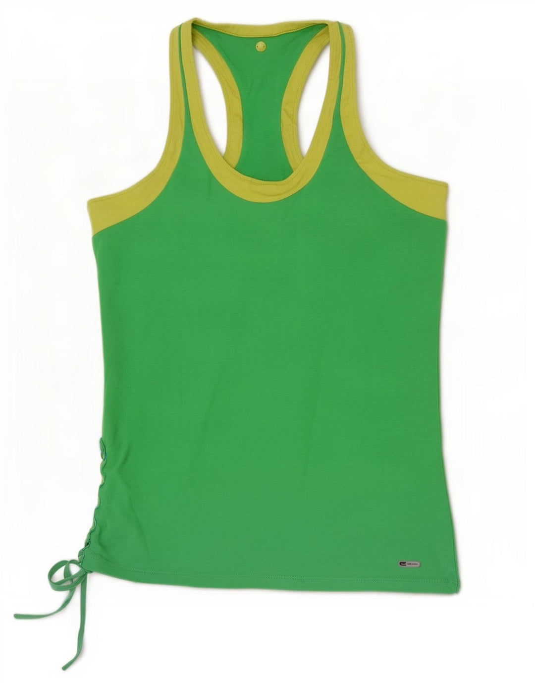 Puma Débardeur court pour femme UK 10 Small Vert Colourblock