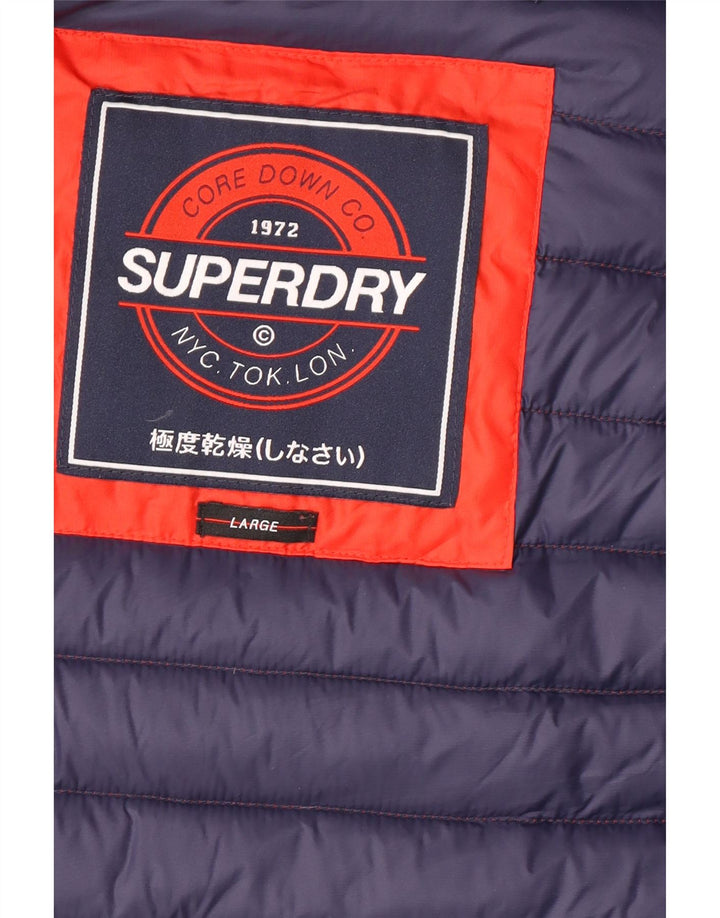 Superdry Veste matelassée à capuche pour hommes UK 40 Large Rouge Polyester