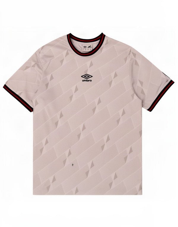 Umbro T-Shirt Homme Blanc Moyen Géométrique Polyester