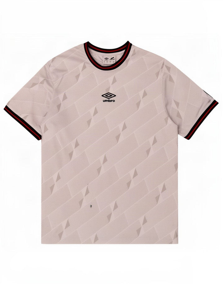 Umbro T-Shirt Homme Blanc Moyen Géométrique Polyester