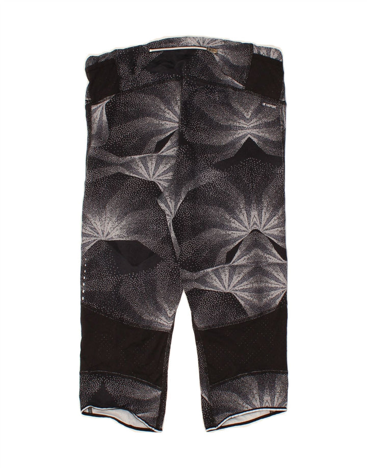CHAMPION Womens Capri Leggings UK 14 Large Black Geometric Polyamide Vintage Champion and Second-Hand Champion from Messina Hembry 