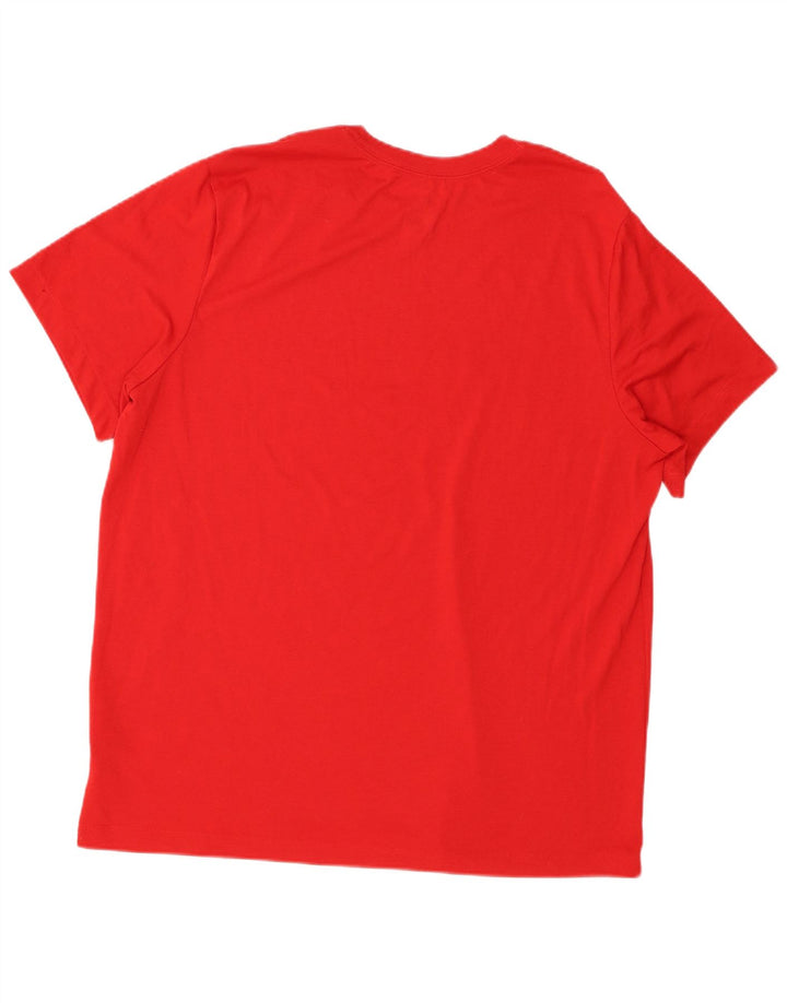 Nike Hommes Dri Fit Graphic T-Shirt Top XL Rouge Polyester