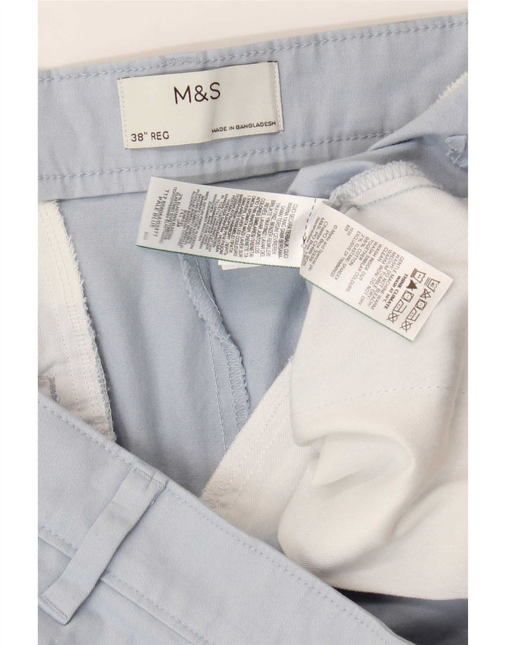 Marks & Spencer Short Chino Homme W38 XL Bleu Coton