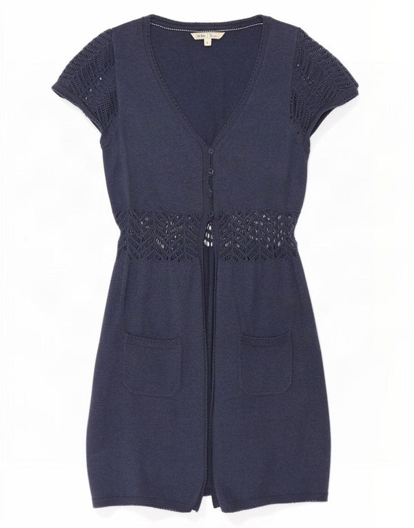 Fat Face Robe pull pour femme UK 8 Small Bleu marine Coton
