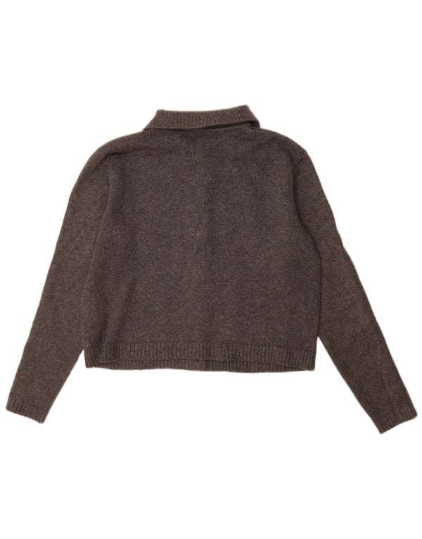 Marks & Spencer Pull Cardigan Femme UK 10 Petit Gris Polyester