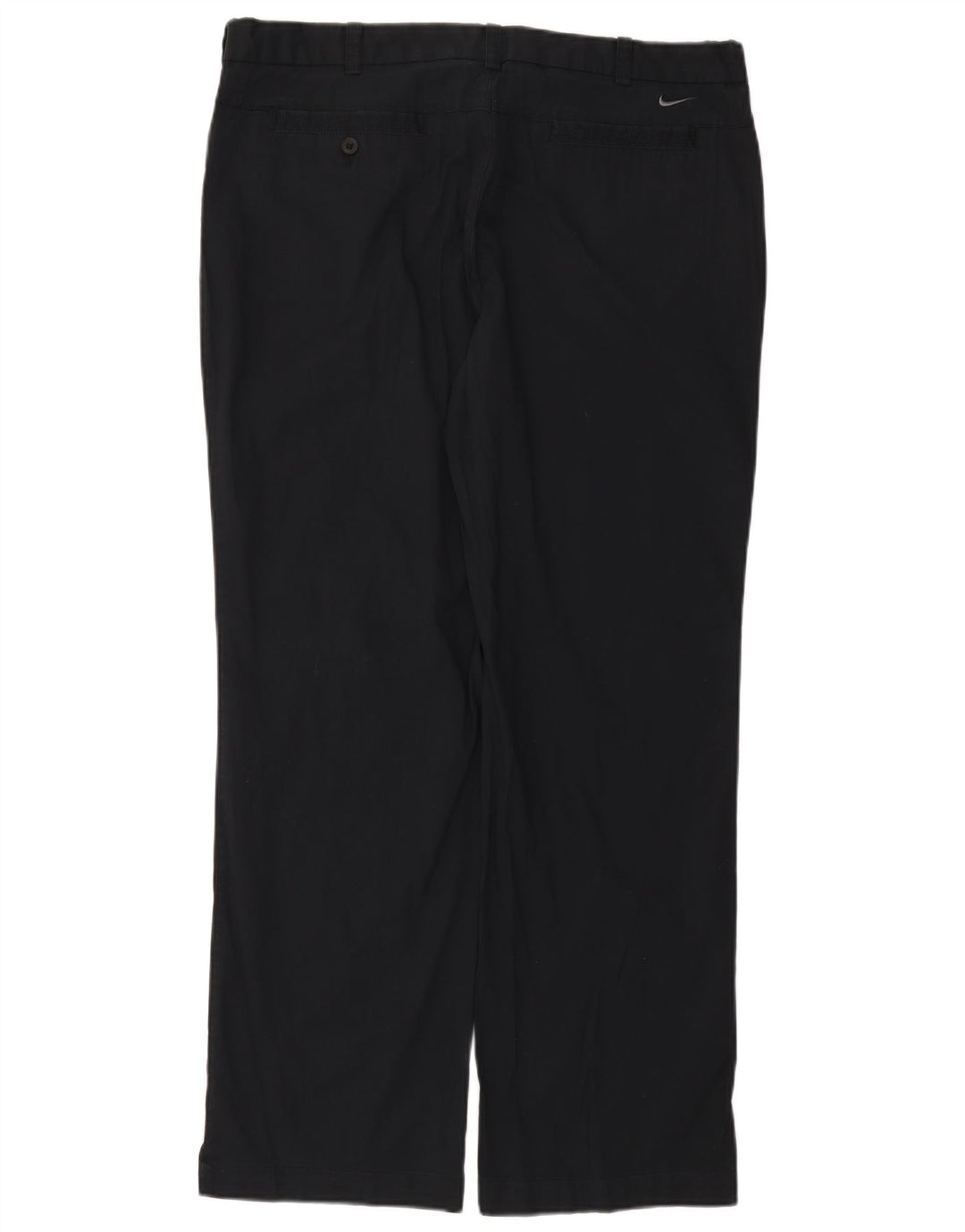 Pantalon décontracté droit femme Nike W38 L32 coton bleu marine