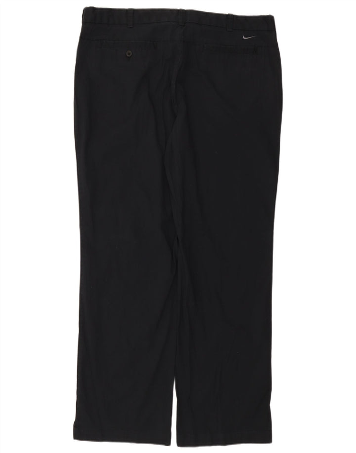 Pantalon décontracté droit femme Nike W38 L32 coton bleu marine