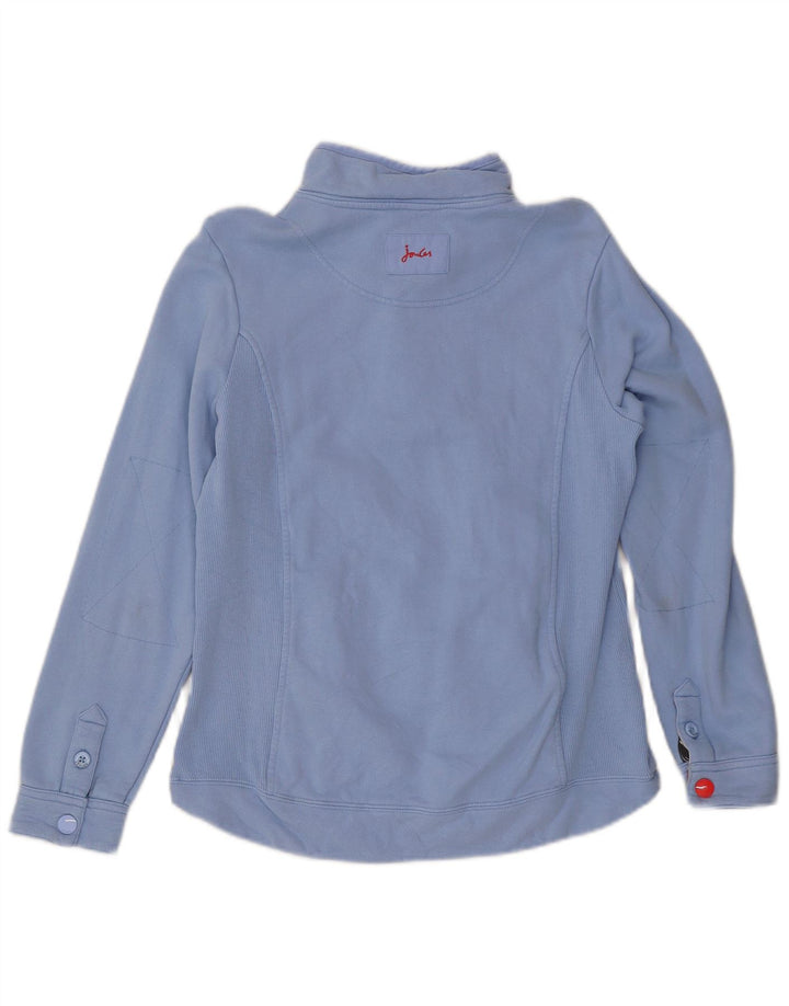 Joules Sweat-shirt à col boutonné pour femme UK 12 Bleu moyen Coton