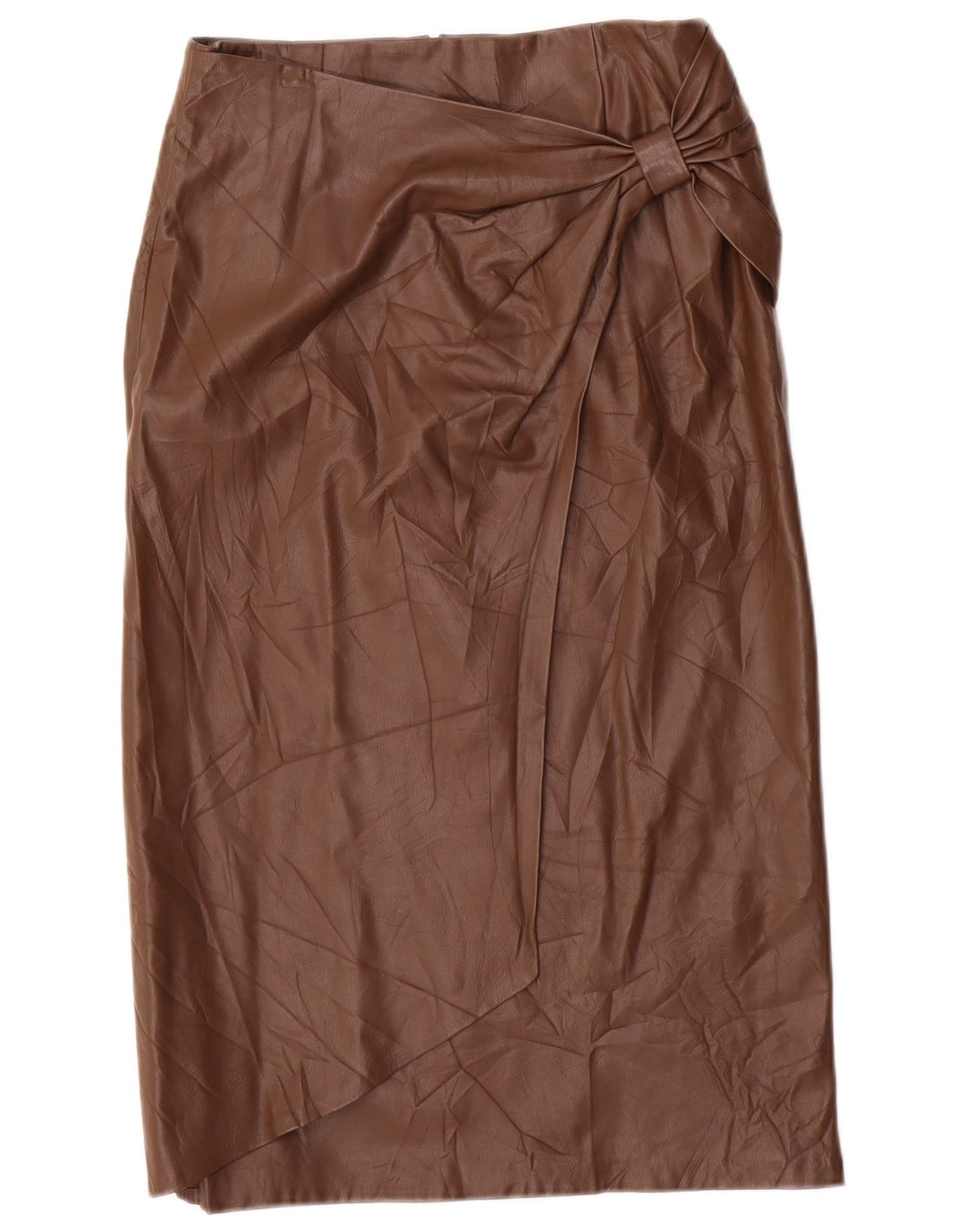 Zara Femme Jupe Simili Cuir Medium W28 Marron Polyuréthane