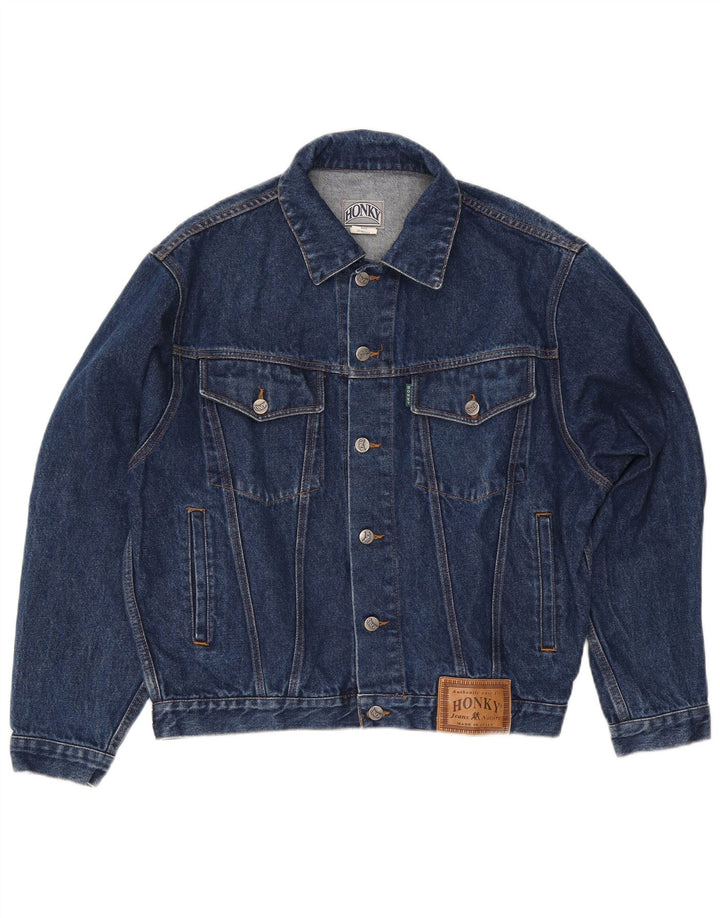 veste en denim homme vintage UK 36 Petit coton bleu