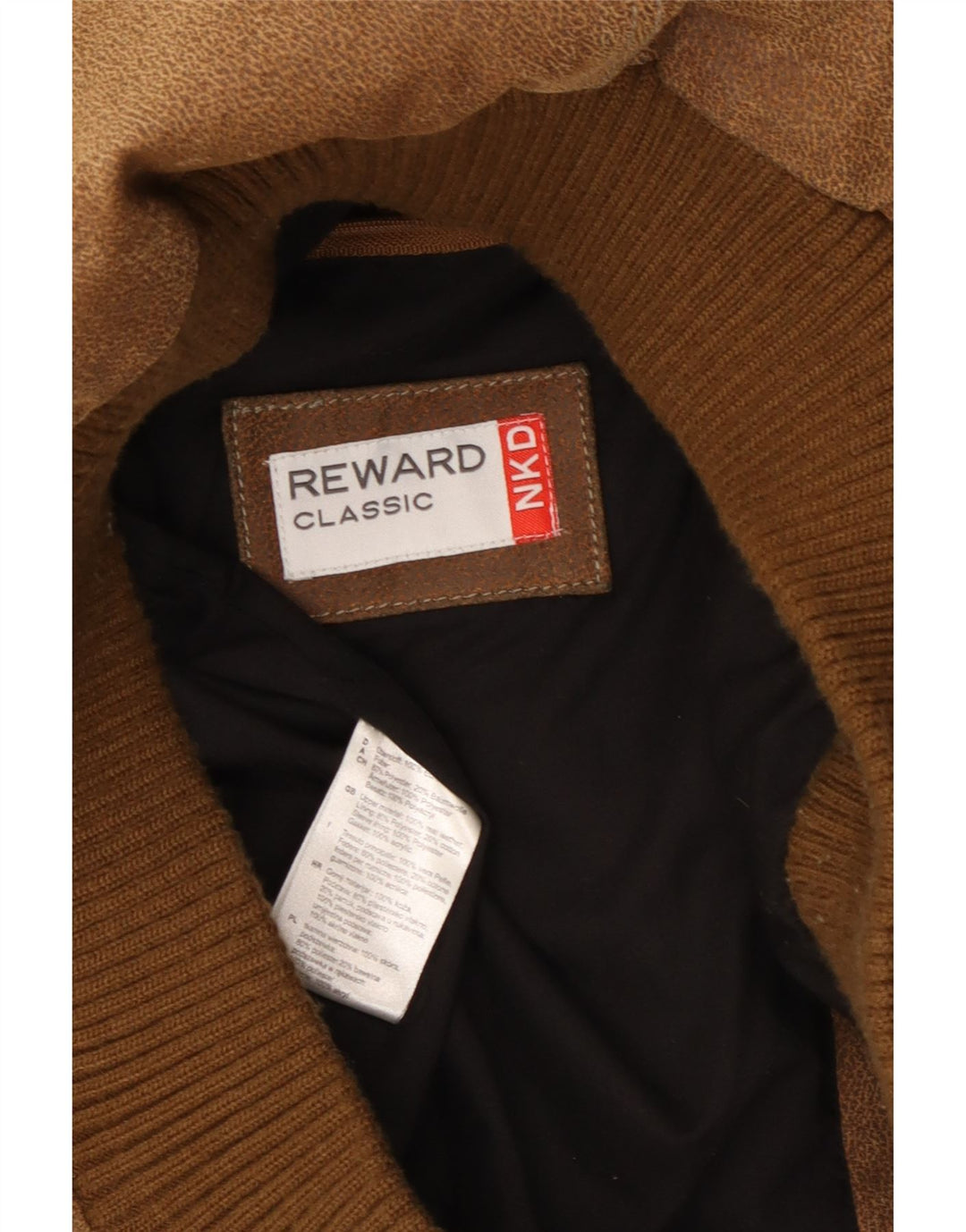 Reward Veste bomber en daim pour homme UK 40 Grand cuir marron