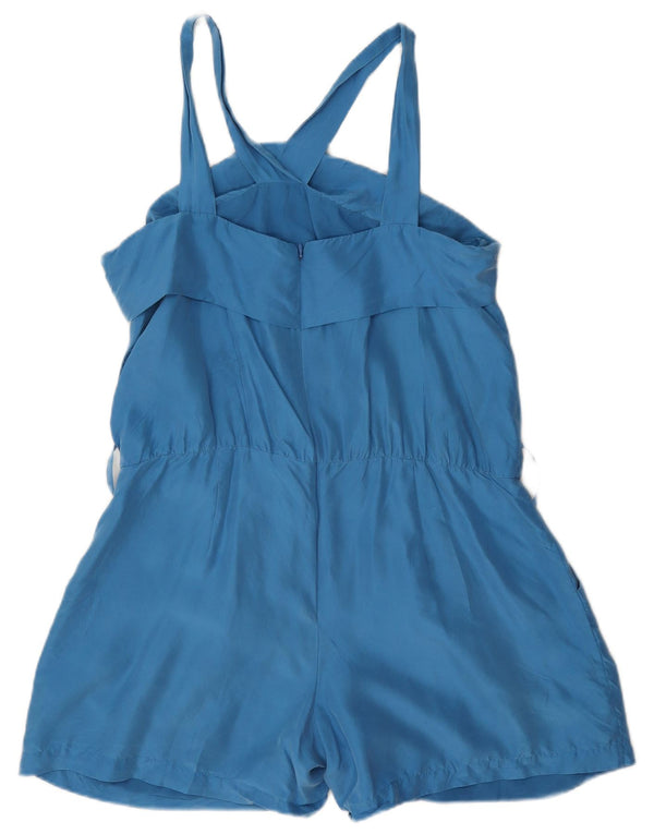 Reiss Combishort Femme UK 12 Bleu Moyen Soie