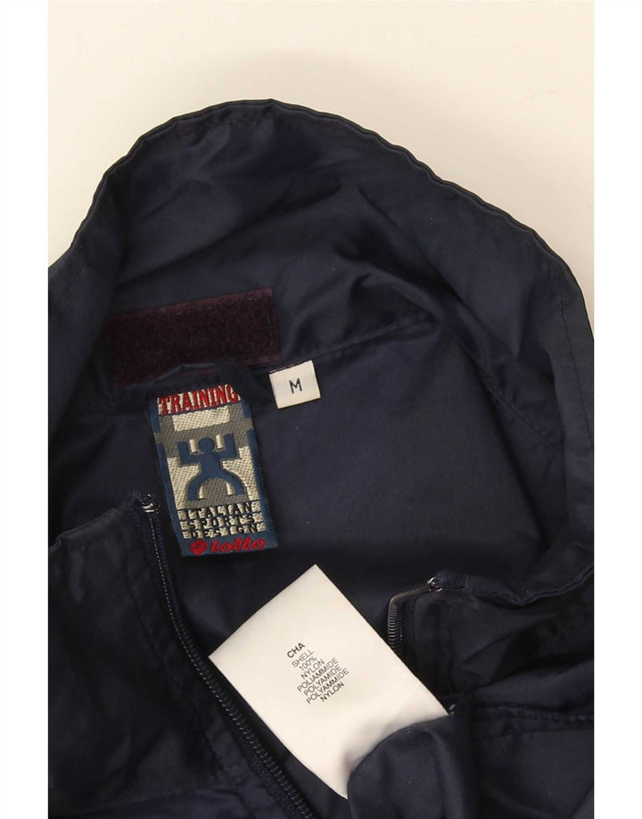 Lotto Veste de pluie pour homme UK 38 Medium Bleu marine Colorblock Nylon