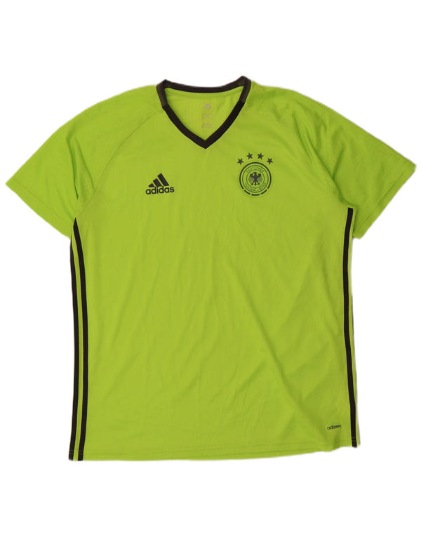 Adidas Mens Deutscher Fussball Bund T-Shirt Top XL Vert Polyester