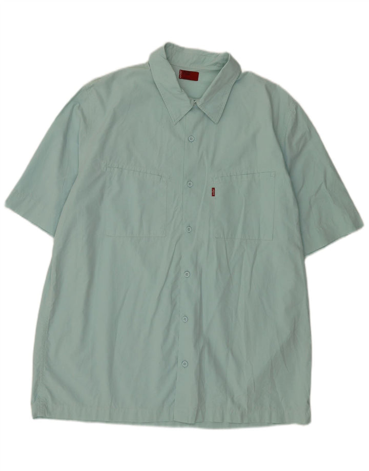 Levi's Chemise à Manches Courtes Homme XL Bleu Coton