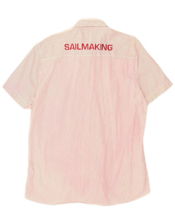 North Sails Chemise graphique à manches courtes pour homme 2XL en coton rayé rose